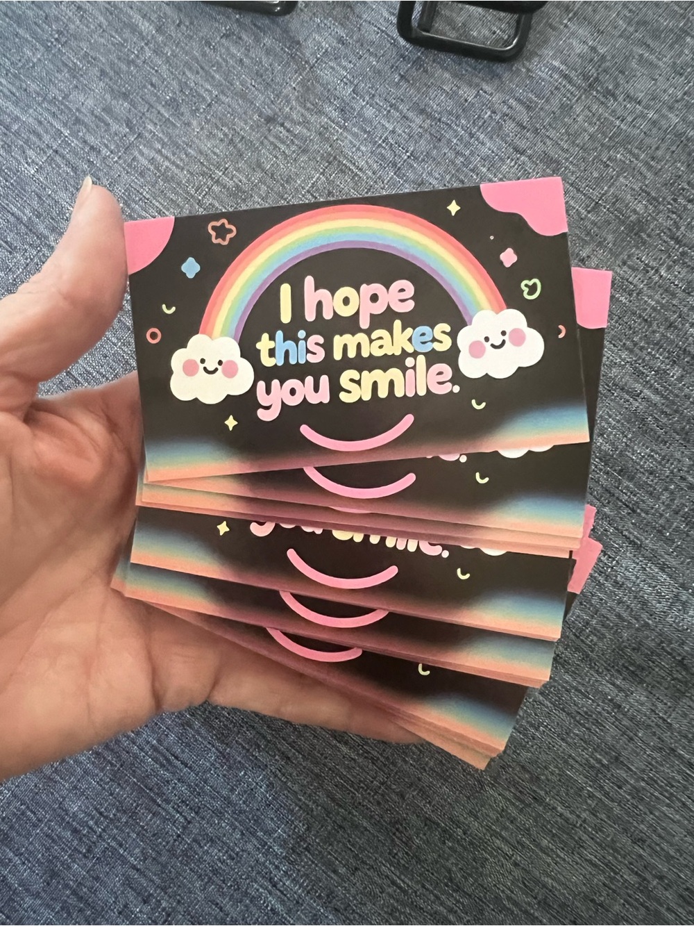 25 - ‘I Hope This Makes You Smile’ Rainbow Note Cards